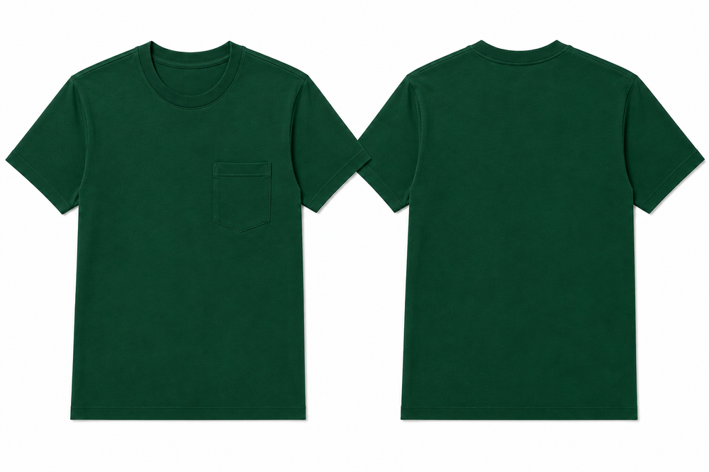 Classic forest plain t-shirt back view