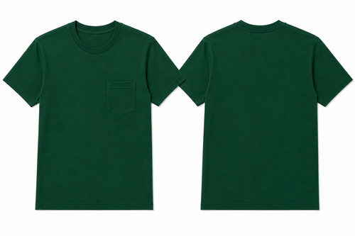 Classic forest plain t-shirt back view