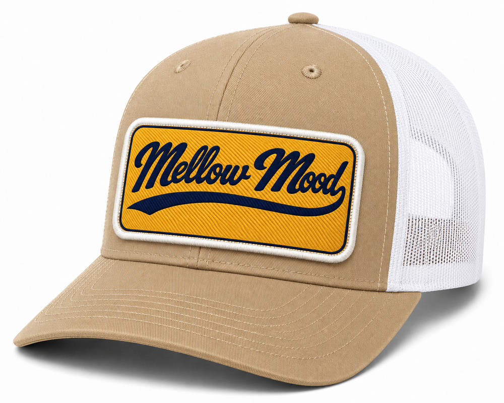 Heritage Script Patch Trucker Hat - Gold/Navy