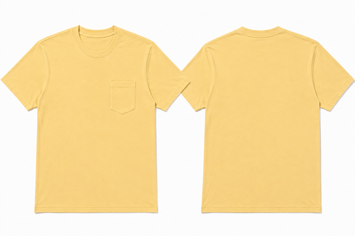Classic honey plain t-shirt back view