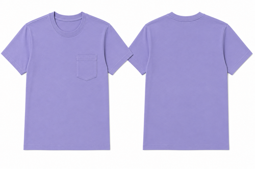 Classic lavender plain t-shirt back view