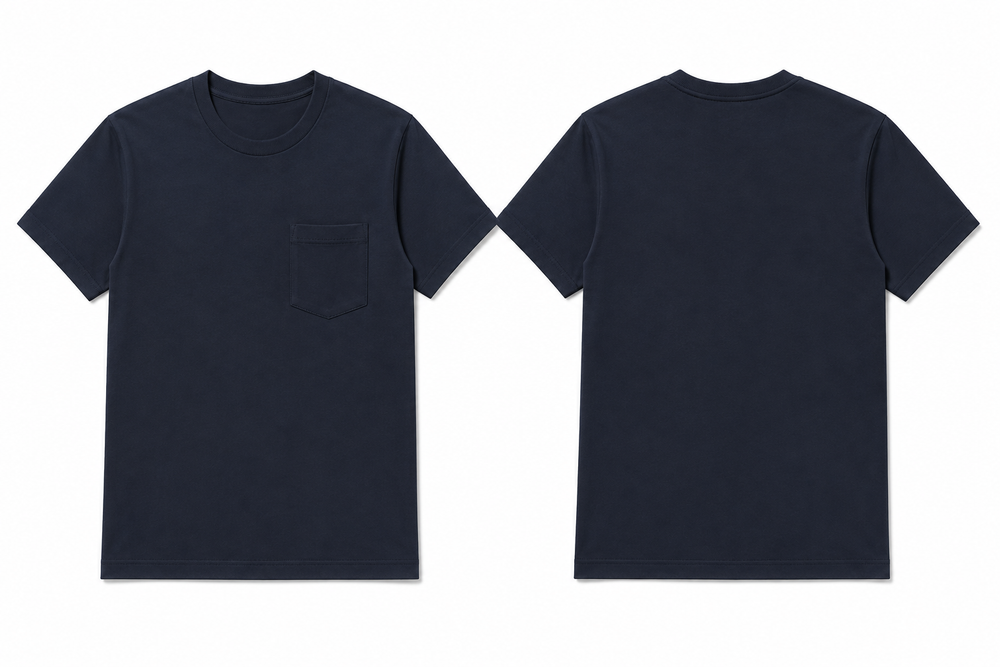 Classic midnight plain t-shirt back view