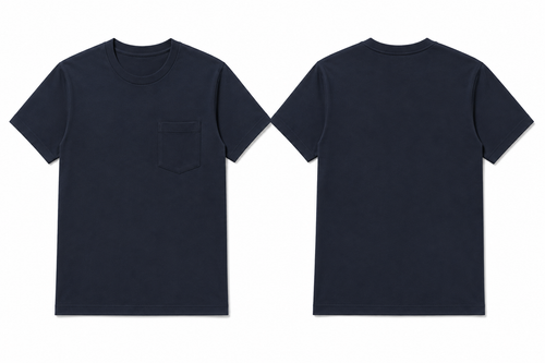 Classic midnight plain t-shirt back view