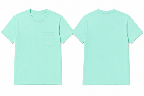 Classic mint plain t-shirt back view