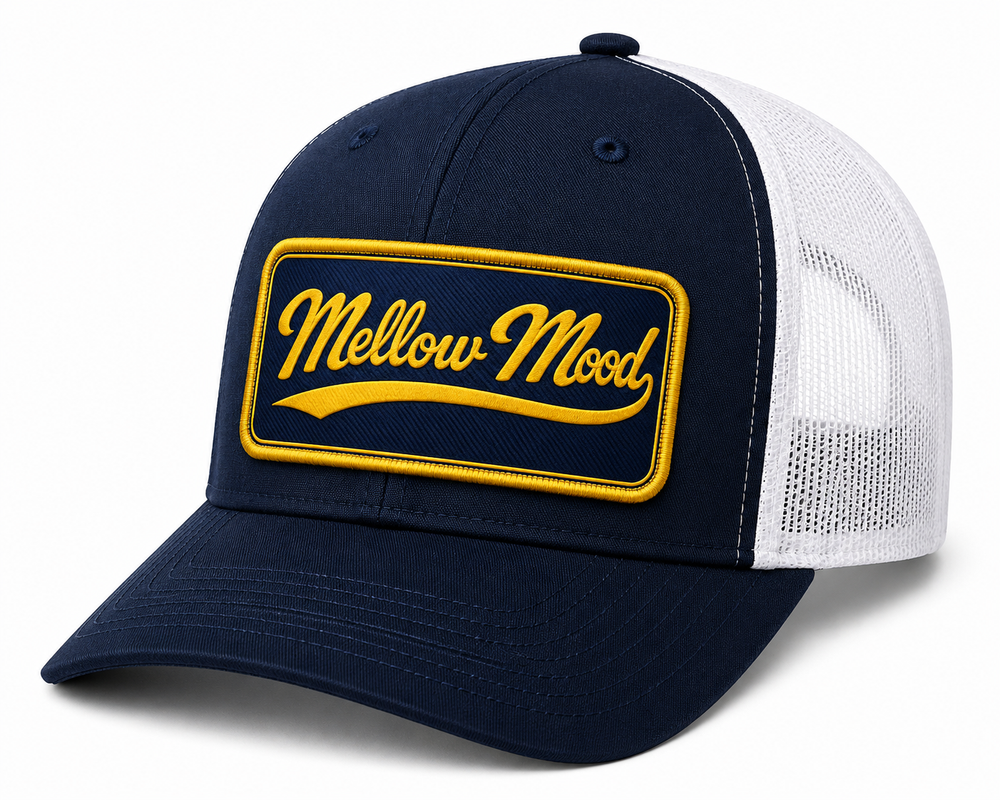 Heritage Script Patch Trucker Hat - Navy / Gold