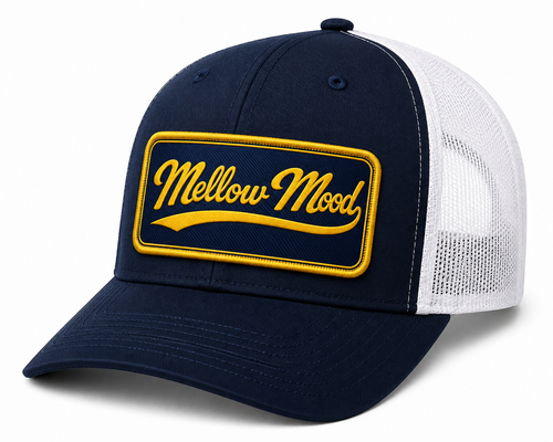 Heritage Script Patch Trucker Hat - Navy / Gold