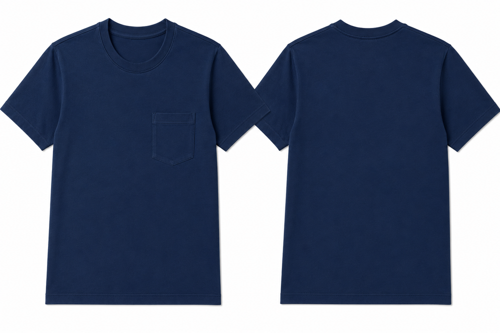Classic nautical plain t-shirt back view