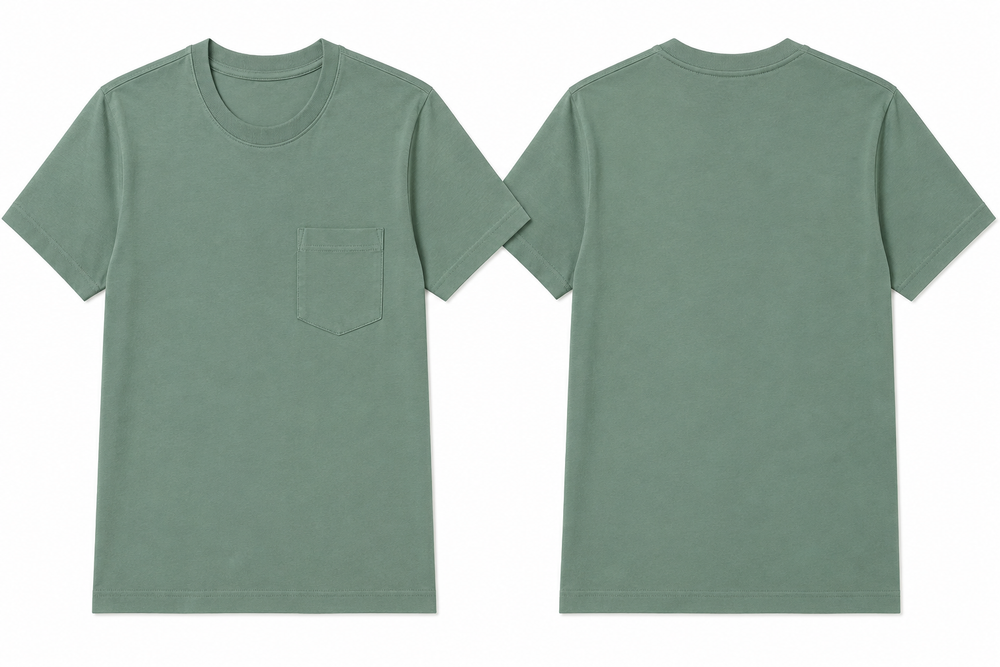 Classic pine plain t-shirt back view