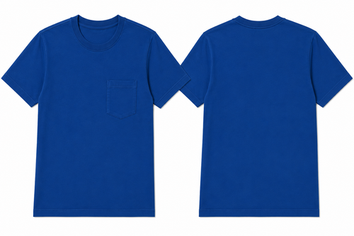 Classic royal plain t-shirt back view