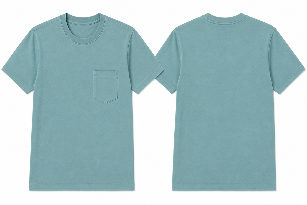 Classic seaglass plain t-shirt back view