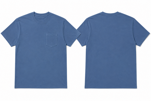 Classic slate plain t-shirt back view